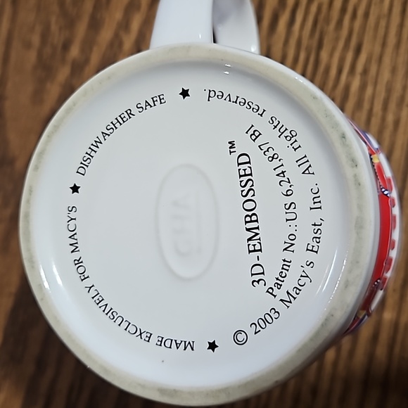 MACY'S Thanksgiving Day Parade 3D Embossed Coffee Mug Stein Cup-2003-Vintage-EC - Picture 6 of 7